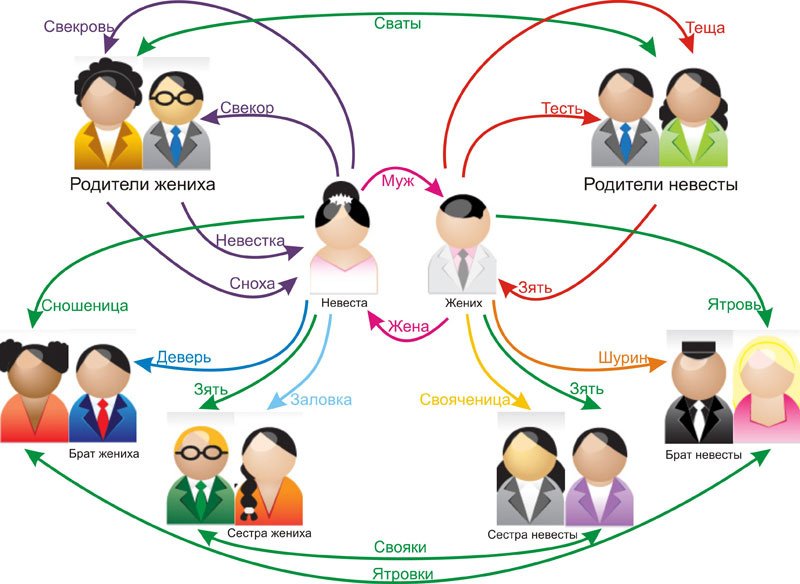 Названия родственников