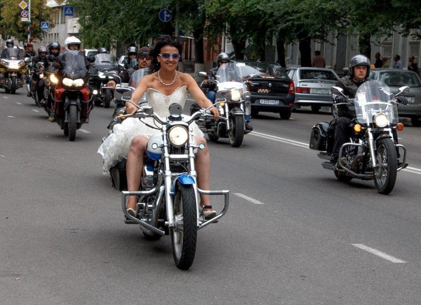 Мотоцикл на свадьбу