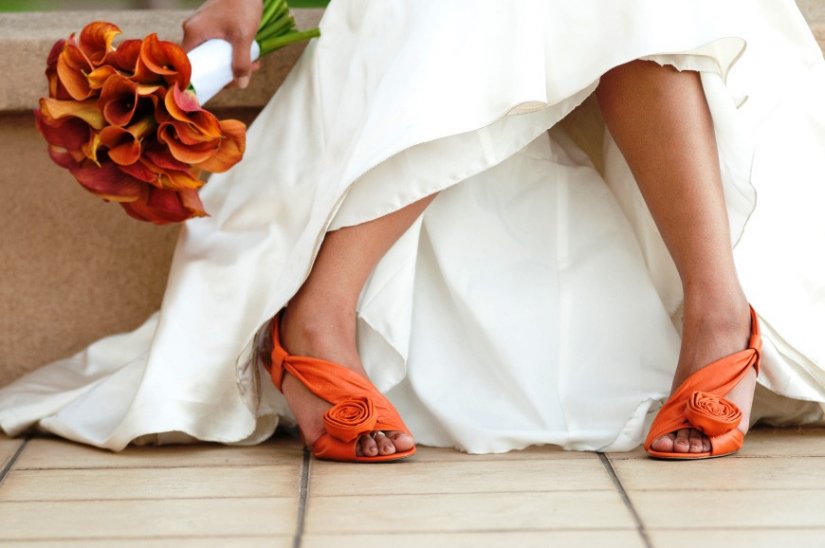 Свадебные детали невесты для мандариновой свадьбы