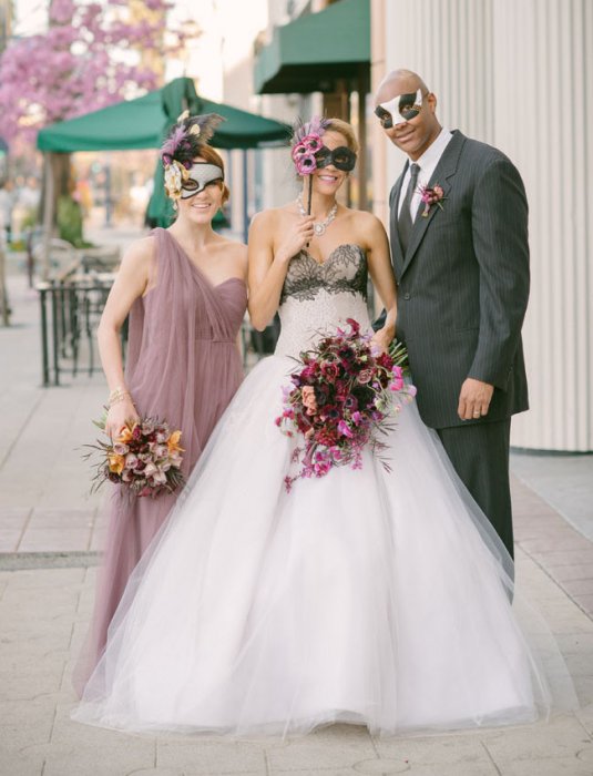 Образ невесты для свадьбы в стиле маскарад