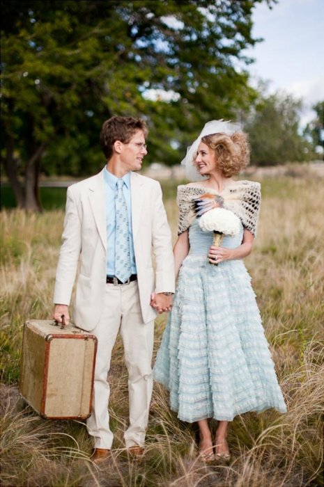 Цвет свадебного платья и костюма жениха