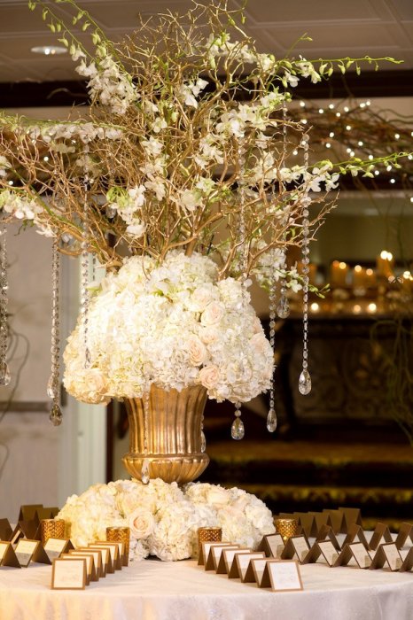 Свадебный декор в золотом цвете