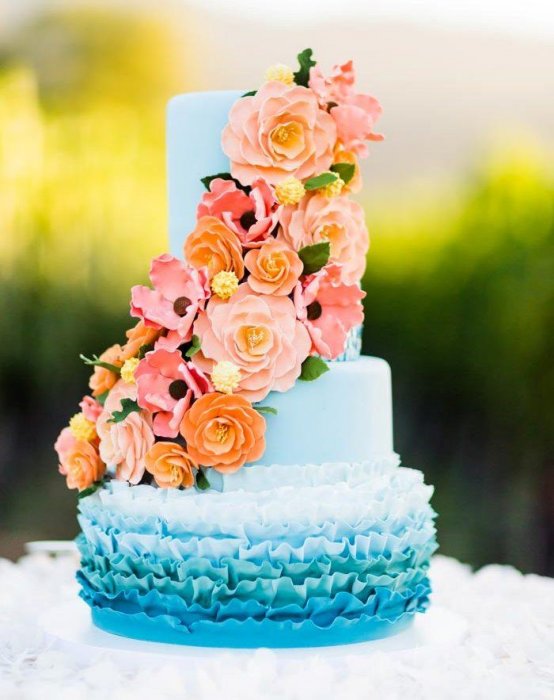 Цвет свадебного торта