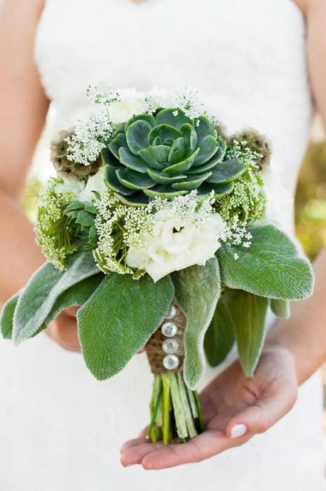 Свадебные букеты в зеленом цвете